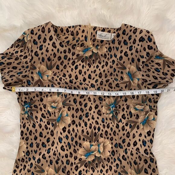 VTG Kathie Lee Women’s Leopard Print Dress Size 12 - Picture 5 of 7